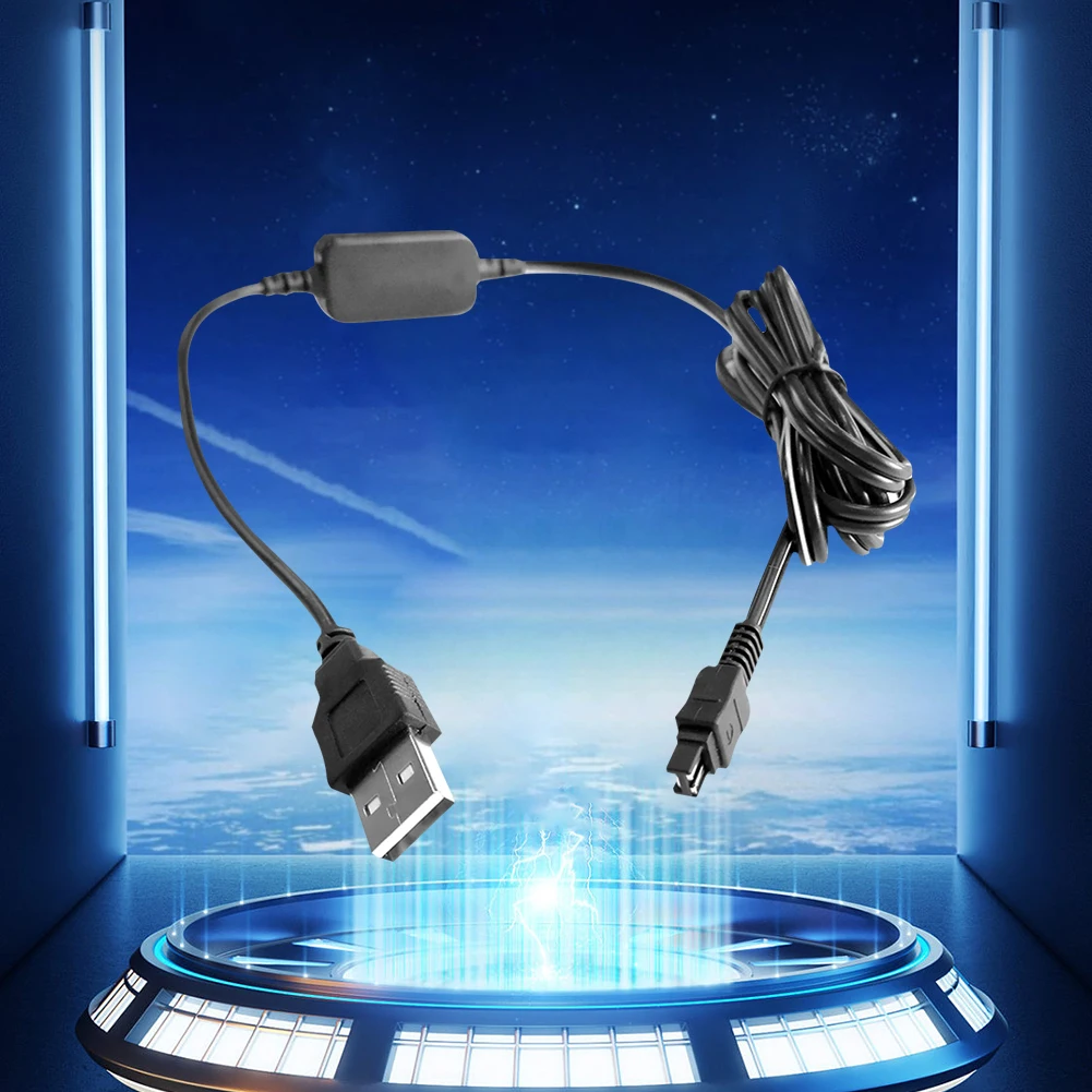 120cm USB Power Cable Adapter with High Conversion Efficiency for Sony AC-L25B AC-L200 Series Compatible Chargers