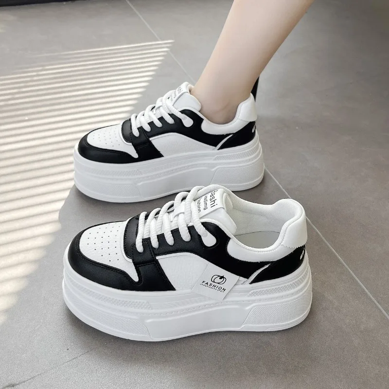 Zapatillas Platform Sneakers Women AutumnNew Breathable Casual Shoe Versatile Skateboarding Shoe Elevated Tennis Shoe Women Shoe