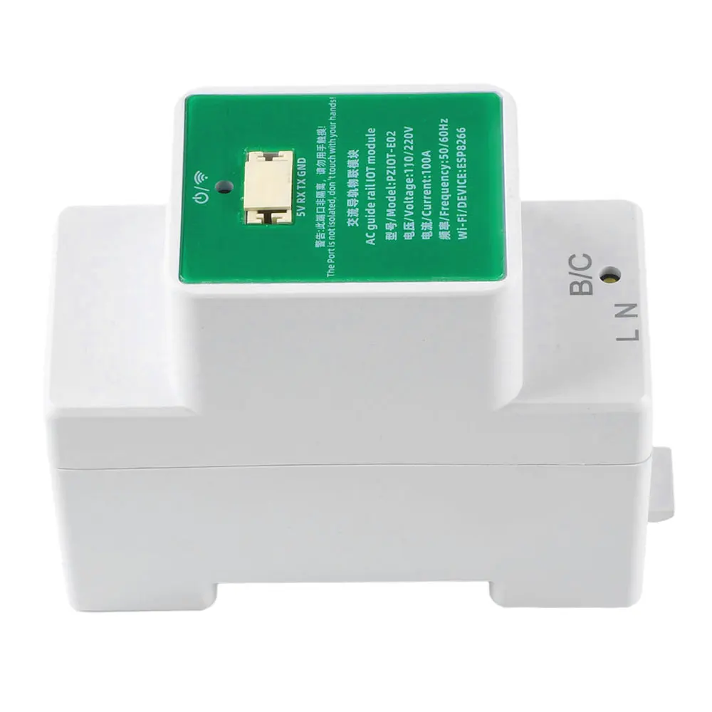 Imagem -03 - Intelligent Wifi Monofásico ac Guia Rail Iot Módulo Medidor de Energia Elétrica Tensão Atual 110v 220v 100a Pziot-e02