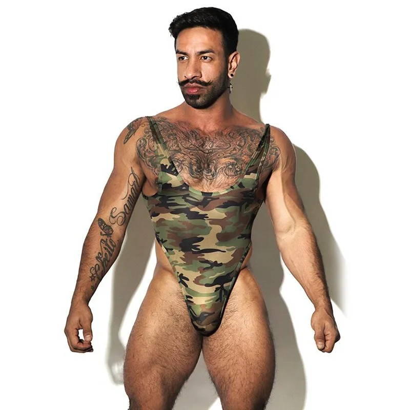 

UFO007 Men's Camouflage Athletic Jumpsuit - Shapewear Gym Uniform for Workouts & Training