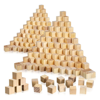 50/100pcs 20/25/30mm Solid Smooth Unfinished Wood Cubes, Blank Wooden Blocks for DIY Crafts, Creating Unique Puzzle Making Piece