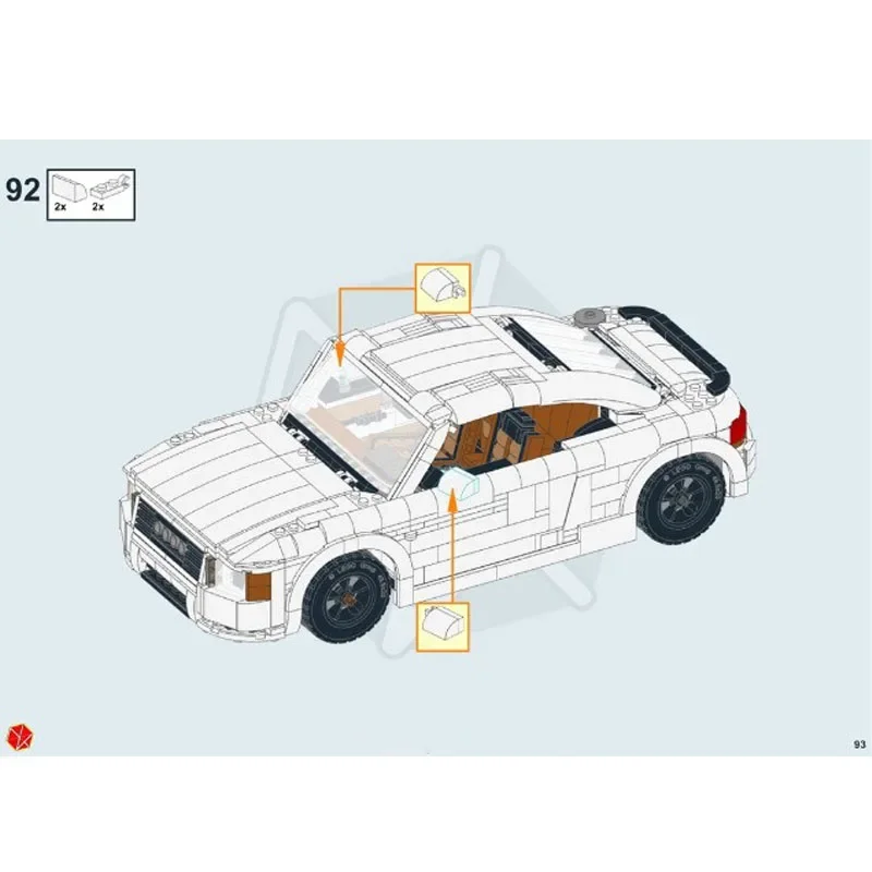 

MOC-203424 New Iconic Sports Car Racing Building Blocks Model 1123 PartsMOC Creative Boys Kids Birthday Building Blocks Toy Gift