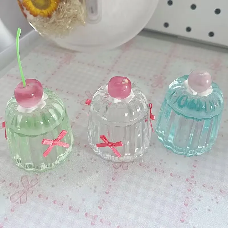 Kirschpudding Ins Stil Lagerung Box Stift Waschen Jar Desktop Ornament Bogen Lagerung Box Schmuck Lagerung Jar Hause Dekoration Mädchen Geschenk