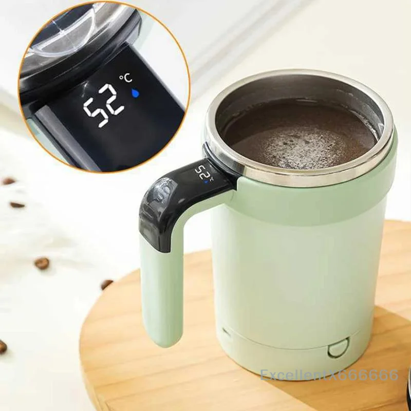 

Portable Milkshake Cup for Sports And Fitness Smart Temperature-Measuring Magnetic Automatic Stirring Electric Coffee Cup