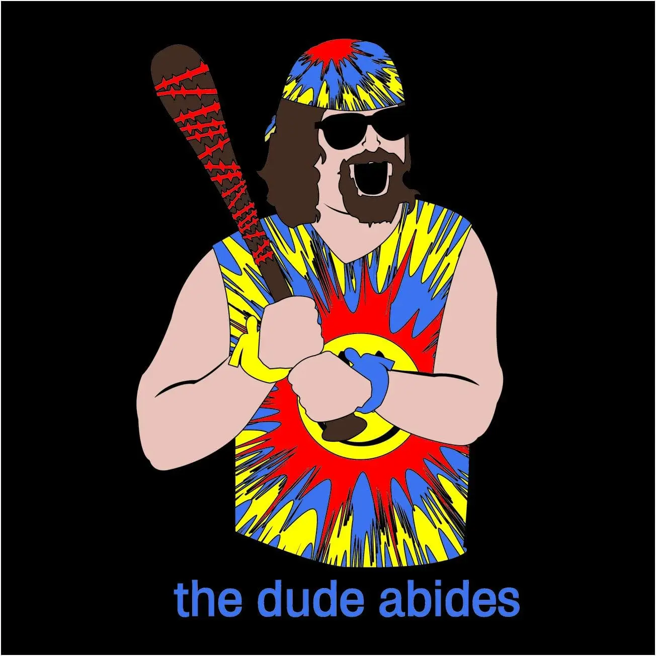 Mens Unisex Mick Foley Dude Abides HQ Wrestling Tee Shirt