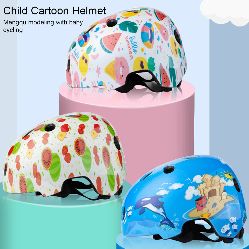 Portable Helmet For Riding Conveniently Carry Safety Gear Wherever Go Children Bicycles Helmet Whale Blue S