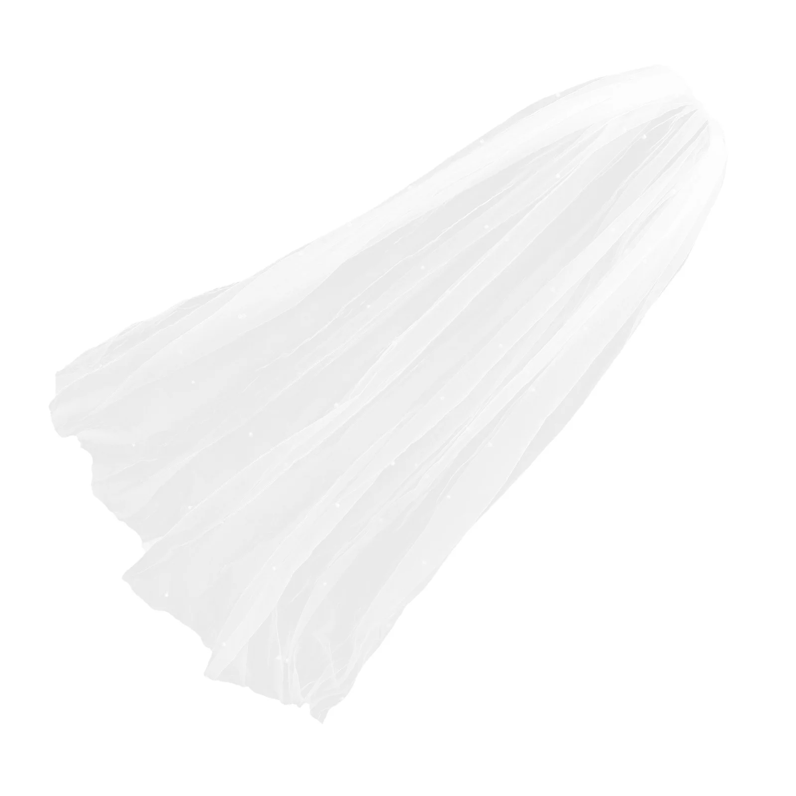 

2Pcs White Bridal Veil Short Tulle Imitation Pearl Wedding Accessories Bridal Shower Bachelorette Party Flower Girl