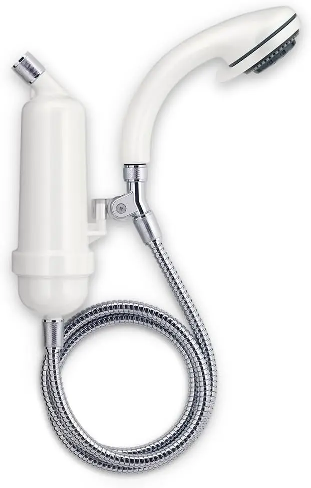 Waterchef Handheld Shower Filter System Sf-7C (White) - Deluxe Adjustable Wand, Advanced Filtration For Superior Chlorine