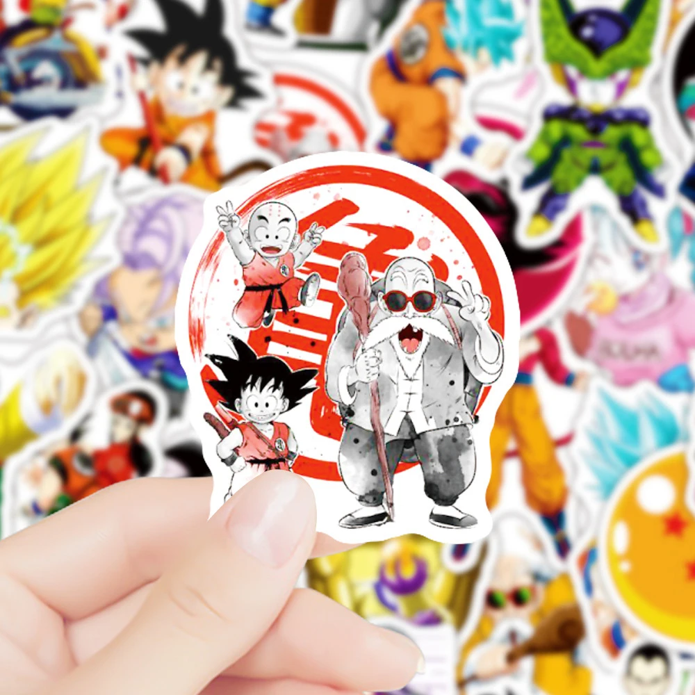 10/30/50pcs Cool Anime Dragon Ball Stickers Son Goku Cartoon Decals Toy DIY Skateboard Helmet Laptop Japanese Manga Sticker Pack