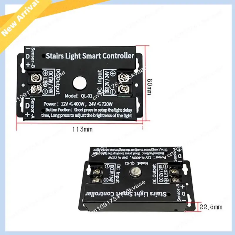 M01K Sensor Full Bright Stair Lights Controller Sensor Light Bar Hallway Step Lights Ladder Walking Stairs Sensor Controller