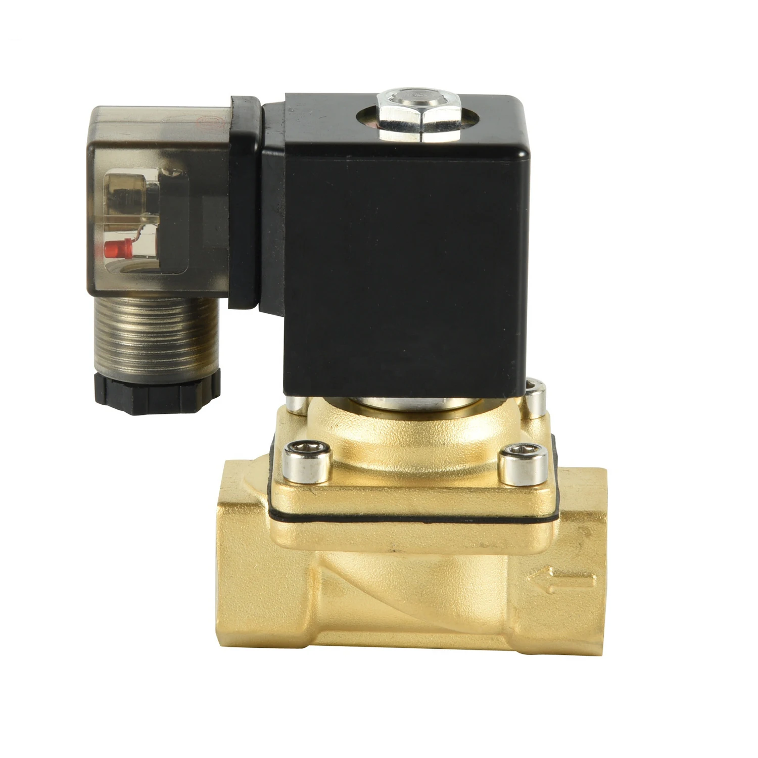 PU220-04 Series Normally Closed 2/2 Way Direct Acting 1/2 Inch Brass Water Solenoid Valve