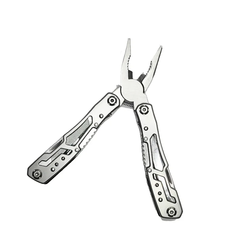 Outdoor stainless steel folding portable multifunctional pliers screwdriver combination small multi-purpose camping equipment