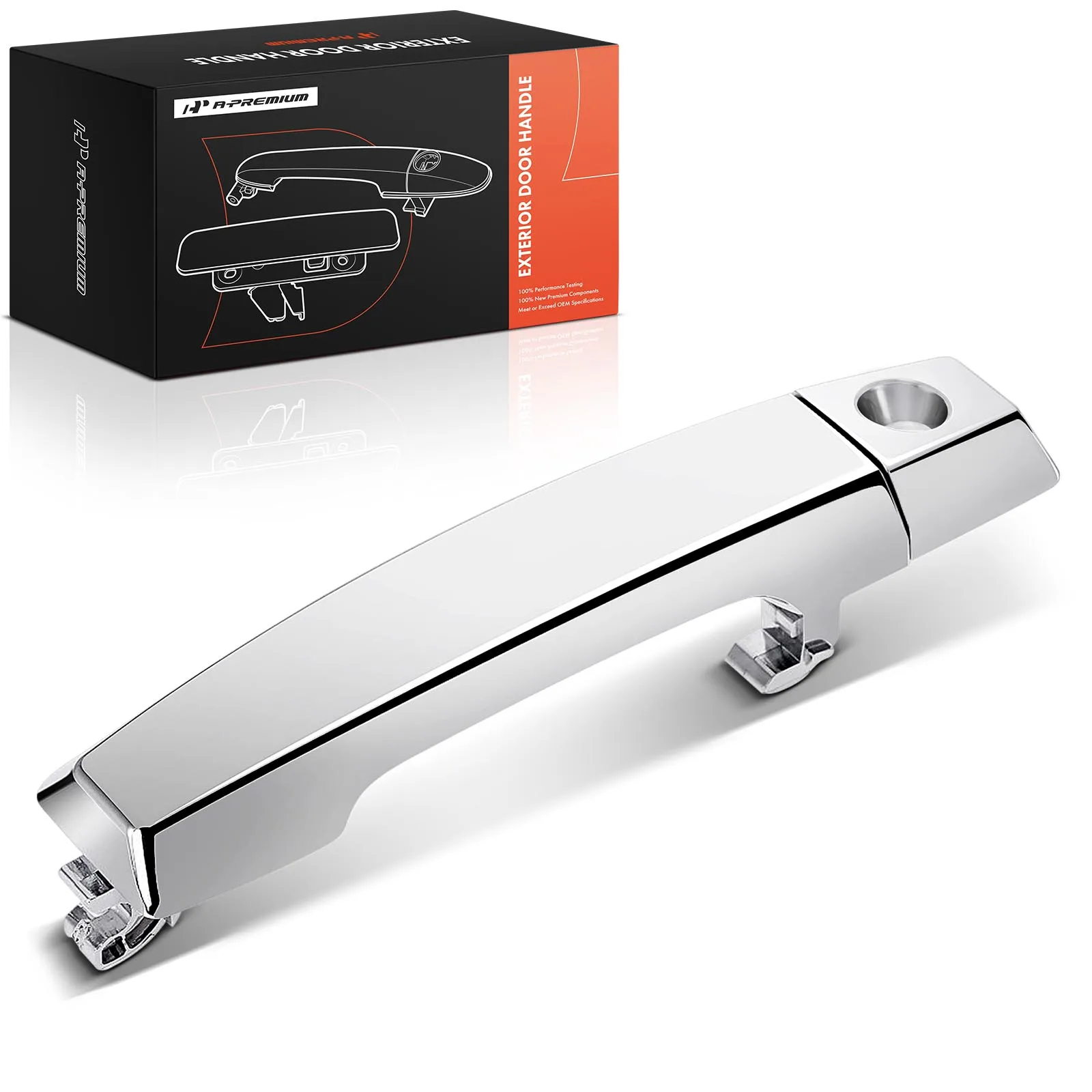 A-Premium Front Driver Side Chrome Exterior Door Handle with Keyhole for Nissan Titan 2004-2015 Armada 2007-2010