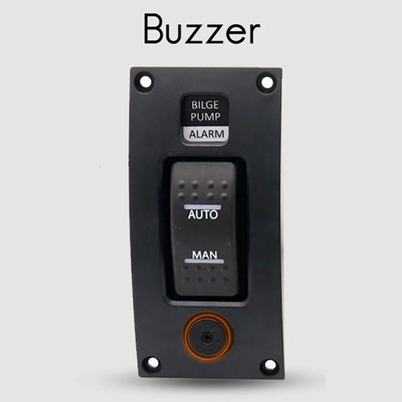 3X 12-24V Bilge Pump Switch Waterproof Alarm Ship Deck Cleaning Control Panel For Boat Bilge Pumps On/Off Switch Panel