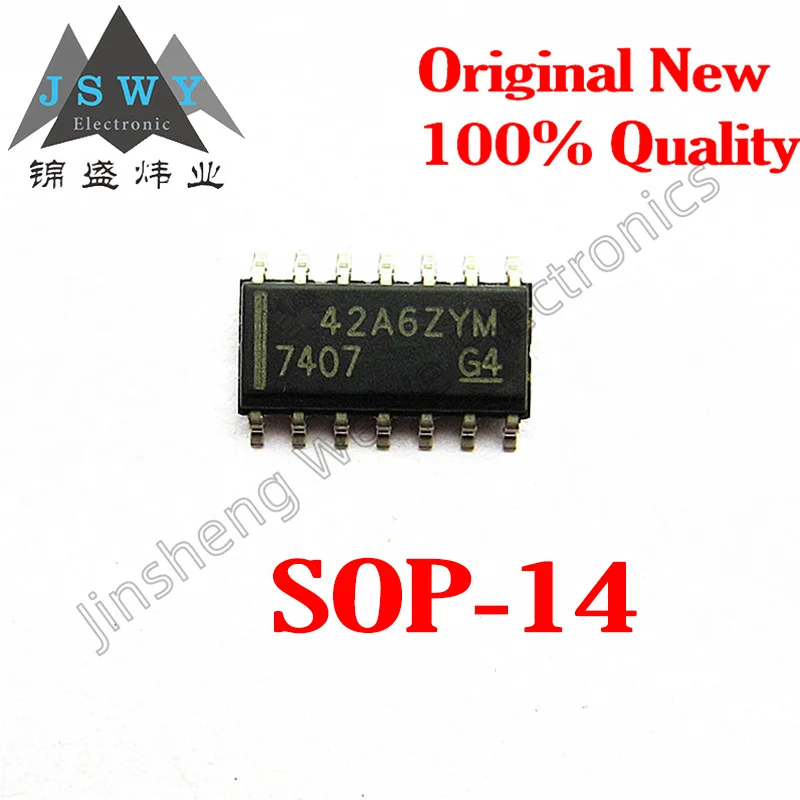 

(10/30 pcs) SN7407DR SOP-14 Original 100% 7407 Buffer / Line Driver, Non-Inverting Bipolar Transistor Logic In Stock Ships Fast!