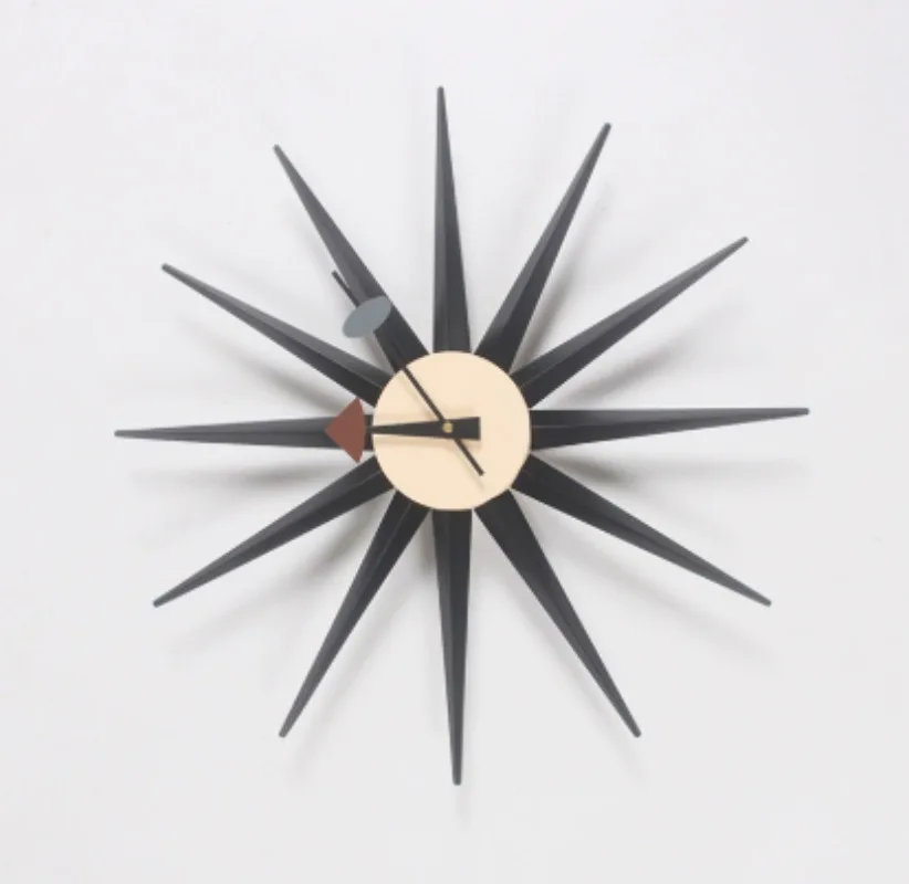 Nordic Decorations Sun Clock Study Creative Home Decoration Wall Clocks Living Room Light Wallclock
