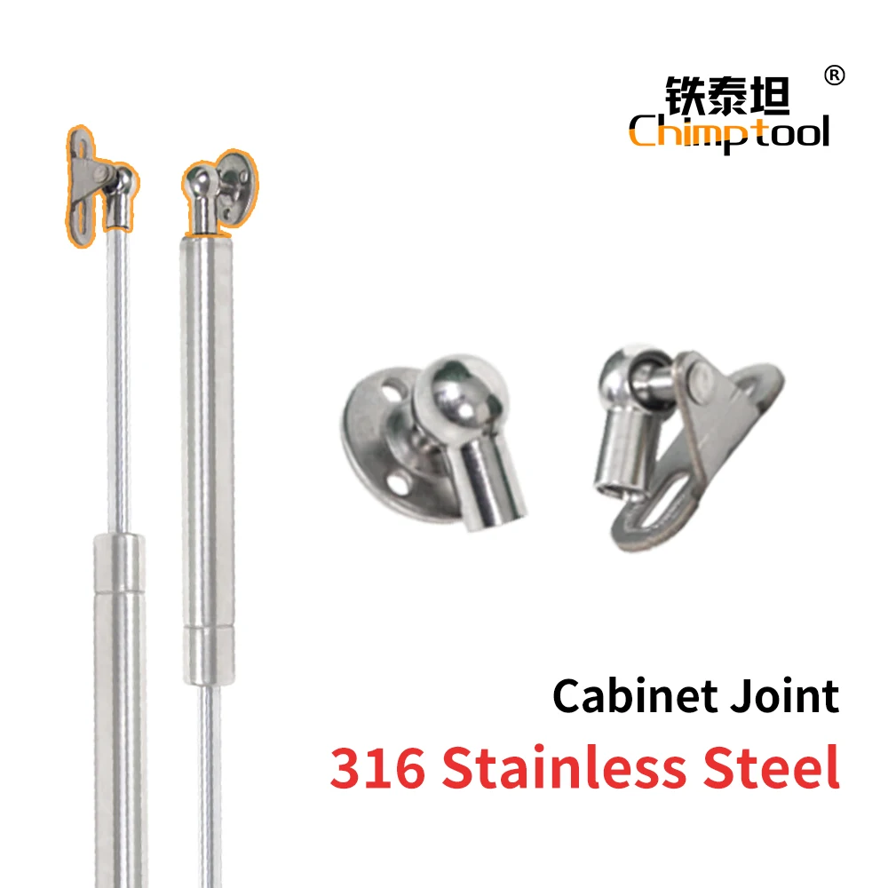 

2pcs Cabinet furniture joints 316 Stainless Steel Universal Bonnet Lift Support Gas Strut Rod End Fittings