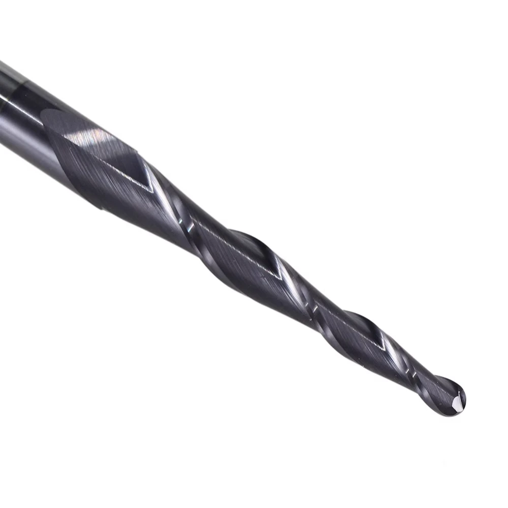 8 10 12 mmhrc55 fresa CNC rivestita in carburo conico testa a sfera fresa pendenza coltello lavorazione del legno rilievo