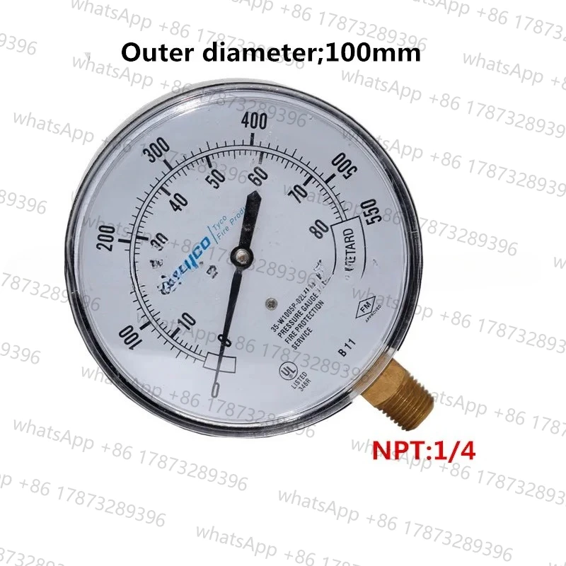 

Fire pressure gauge 35-W1005P-02L-XUL 80PSI/550KPA