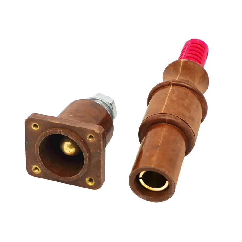 200A  Bakelite Plug Female-Male Connector Pro Lighting 2 round PIN Rewireable Socket Plug Set For Stage Lights Plug image 3