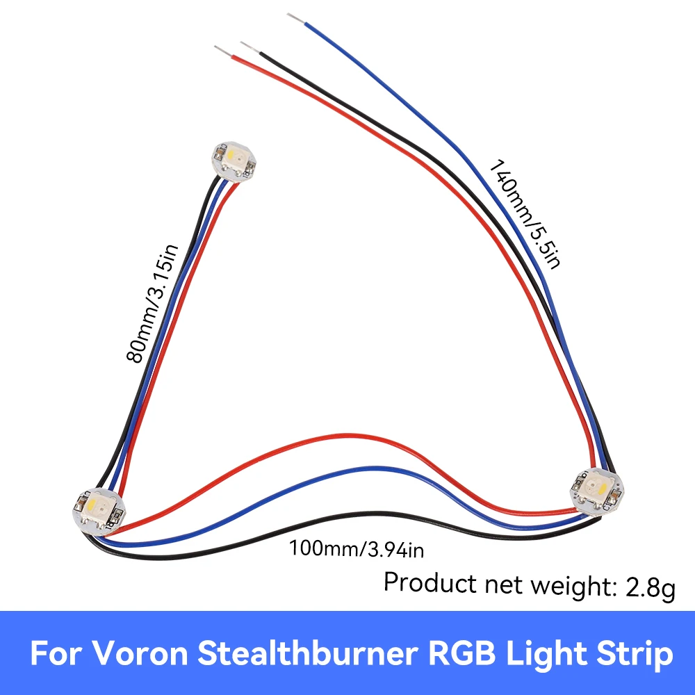 For Voron 2.4 Stealthburner RGB Light Strip Lighting Ba Energy Saving 3D Printer Parts bright Light Belt LED For Voron2.4