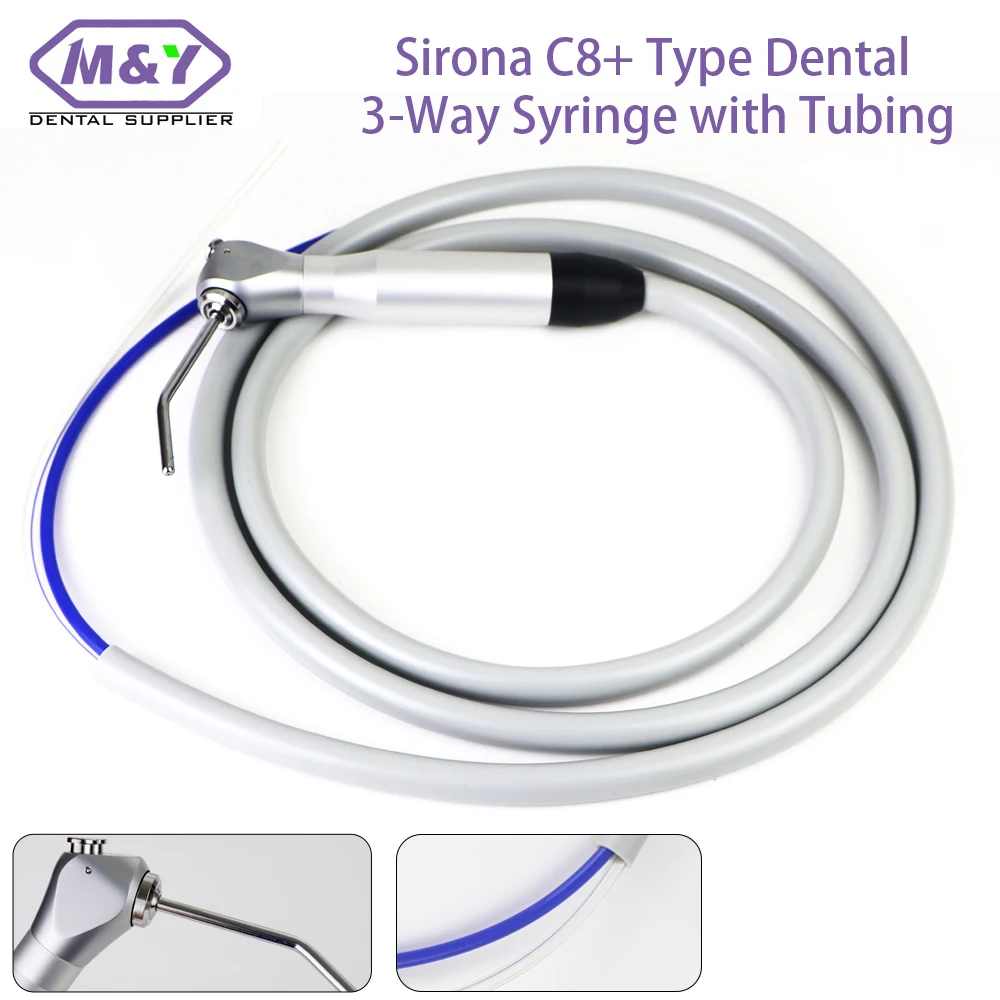 Jeringa dental Sirona C8+ de tres vías con pulverizador de aire y agua, jeringa oral de mano de tres vías, tubo de jeringa