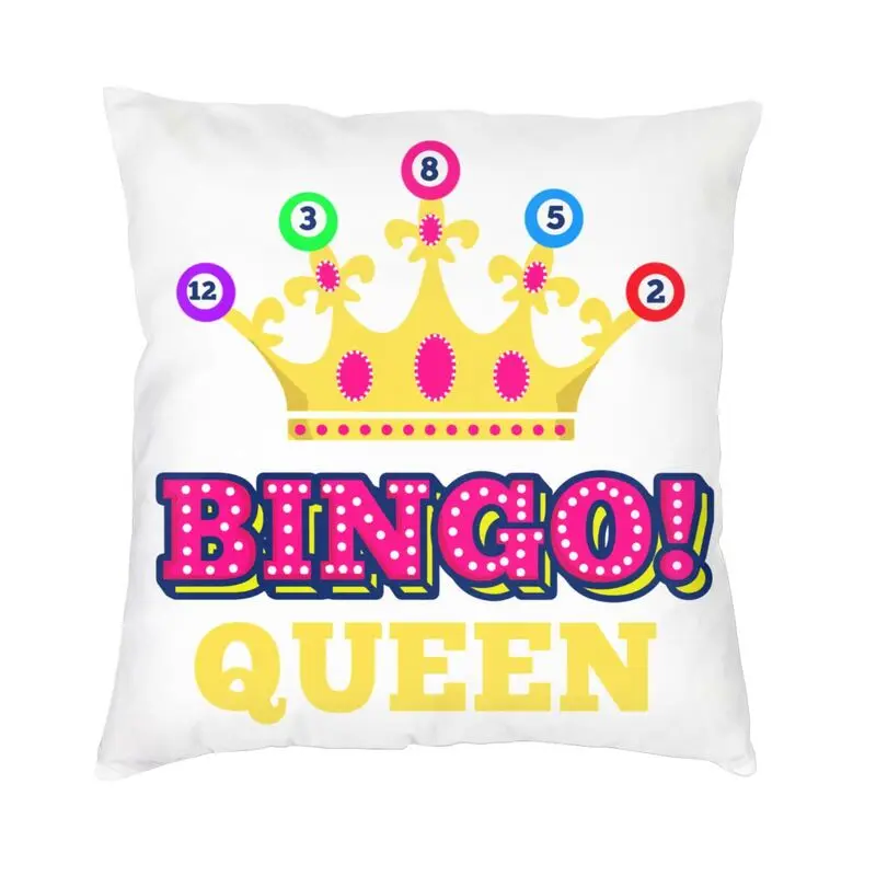 Bingo Queen Bingo Player Paper Game Nordic Pillow Cover Bedroom Decoration Chair Cushion