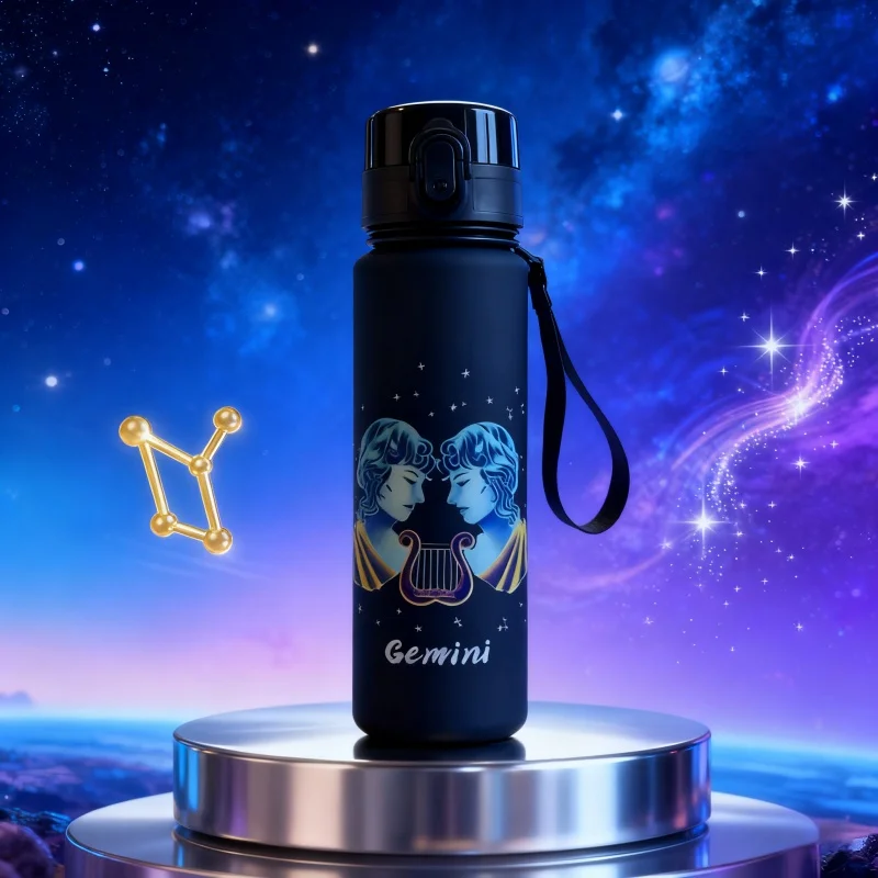 3D Printed Water Cup with 12 Zodiac Signs Patterns – 650ML Vivid Color, Fade-Resistant, Cool & Stylish, Durable,Gifting