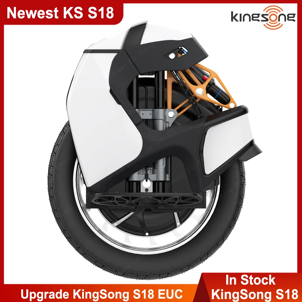 EU Stock Original KS S18 Shock absorbing unicycle Frosted black white International Version without speed limit