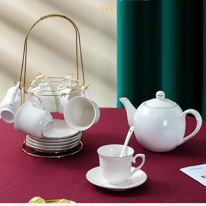 

# European Coffee Cup And Saucer Set Royal Style Afternoon Tea Ceramic Water Porcelain Cup And Saucer And Pot #