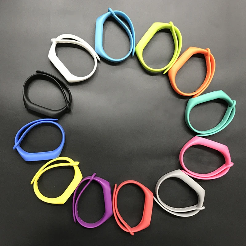 샤오미 미 밴드 2 용 실리콘 스트랩, 스마트 워치 액세서리, 다채로운 손목 밴드, 미 밴드 2 용 손목 스트랩