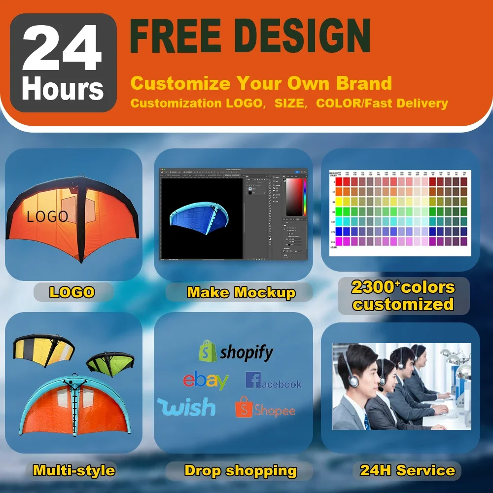 

Custom Kite Inflatable Surf Set Surfboard Board Wing Foil Hydrofoil