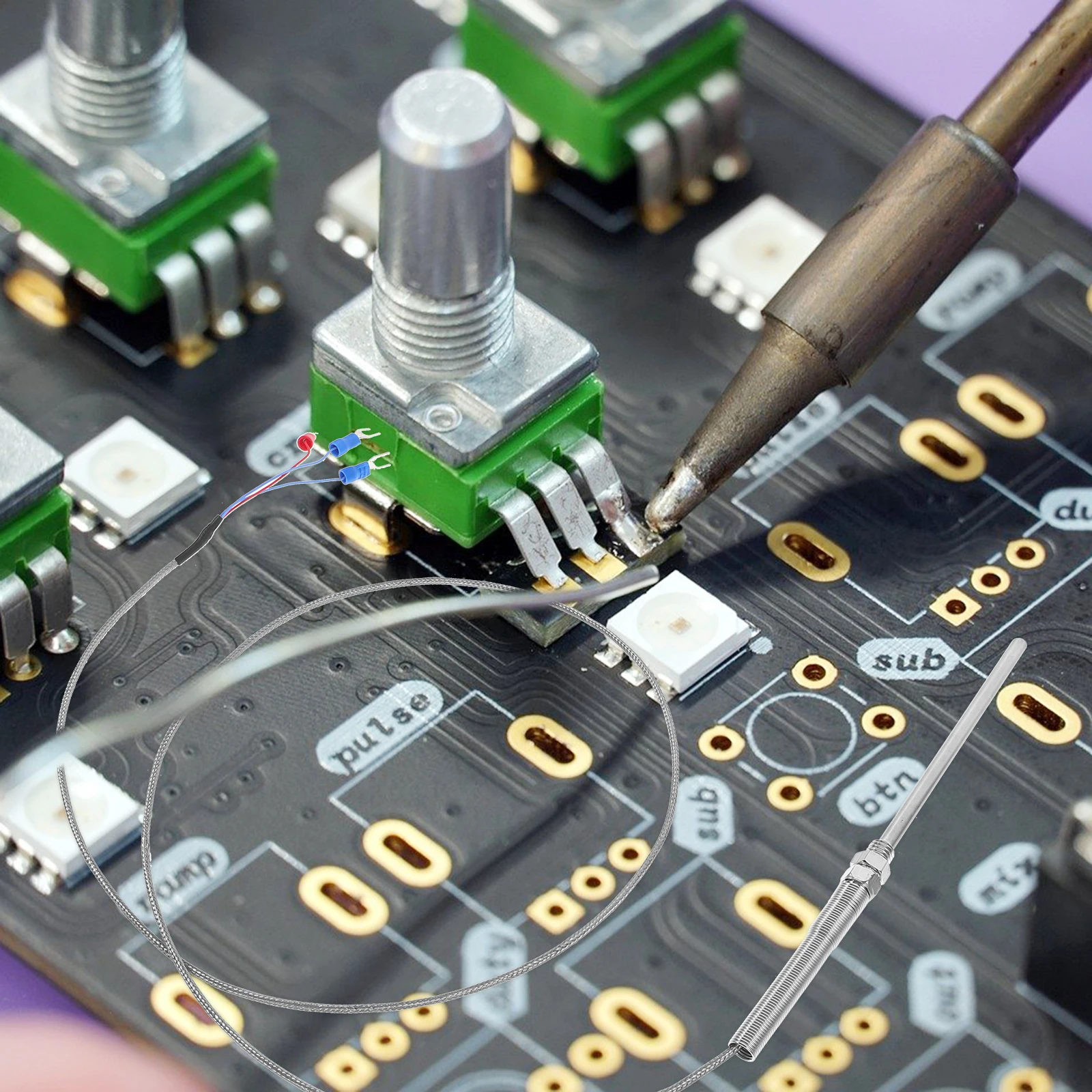 

Temperature Sensor PT100 Thermocouple 0-150C M8 Thread Universal Replacement Grill Stove Propane Gas Water Heater Parts