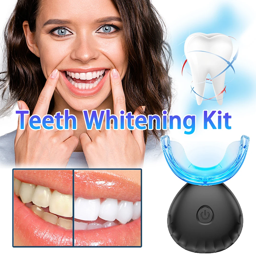 

Smart LED Blue Light Teeth Whitening Kit Tooth Gel Whitener Health Oral Care For Personal Dental Treatment Teeth Whitening Tools