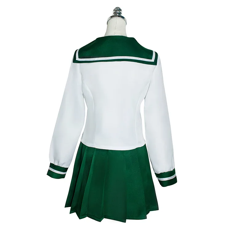 Anime Inuyasha Kagome Higurashi Cosplay Costume Sailor School Uniform Green Skirt Outfit For Women Halloween Party - view 4