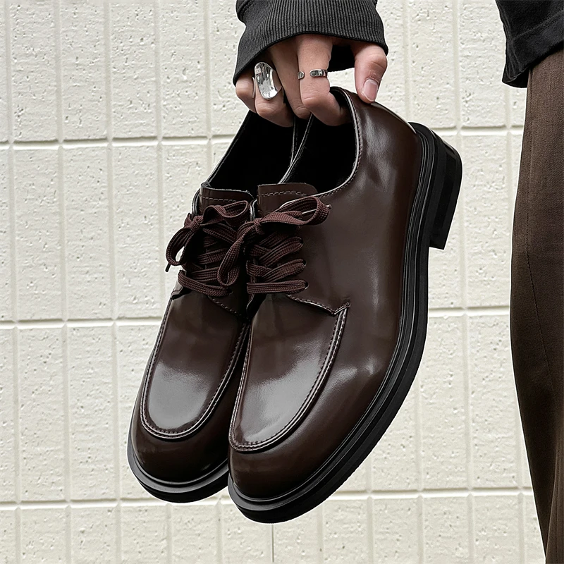 

DRESS Men's leather shoes Trendy designer style Leisure Business party Black Hot selling Luxury gentleman loafer Slip on