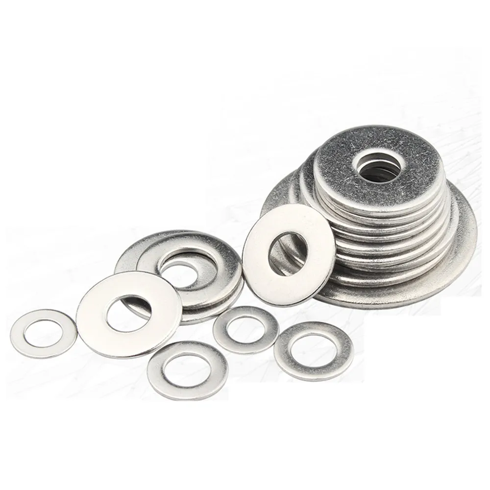 

M1.6/ M2/ M2.5/ M3/ M4/ M5/ M6/ M8-M22 Large Flat Washer 304 Stainless Steel Big Metal Gasket Meson Plain Washers Din9021