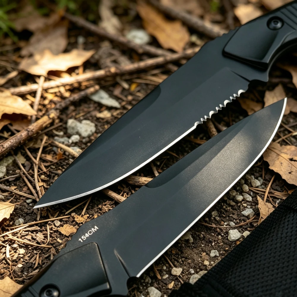 140BK 아웃도어 톱니형/풀 블레이드 직선 나이프 캠 - Dive Knife Titanium 리뷰 및 가격