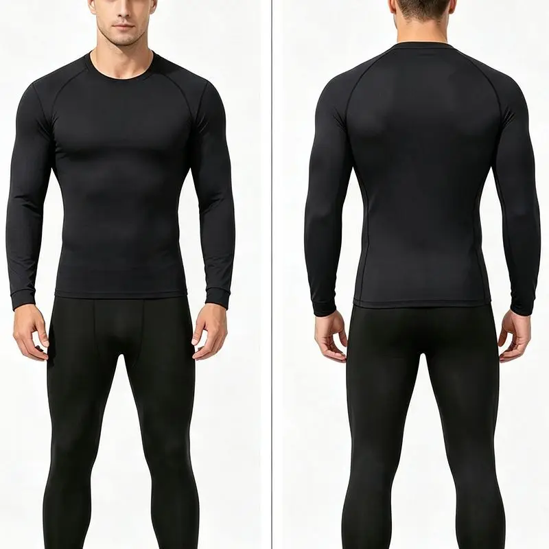 2pcs Men Compression Sportswear Suit Elastic Training Sports Yoga Sets Workout Jogging Fitness Clothing Tracksuit Pants Sporting