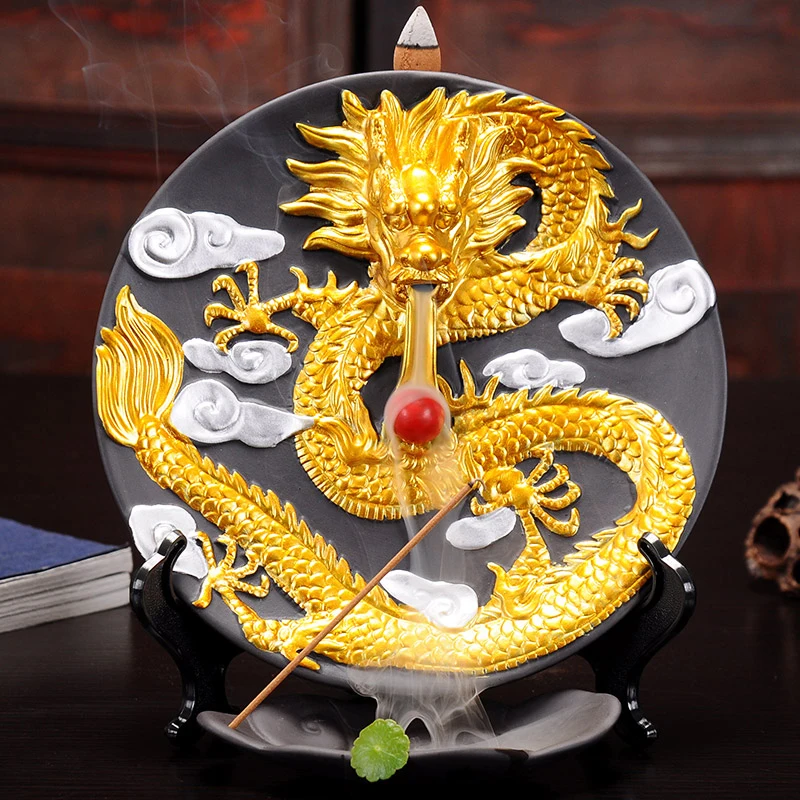 GOOD HOME Company SHOP TOP Efficace ART spirituel Dessin d'argent affaires prospères Lucky Royal gold Dragon FENG SHUI mascotte