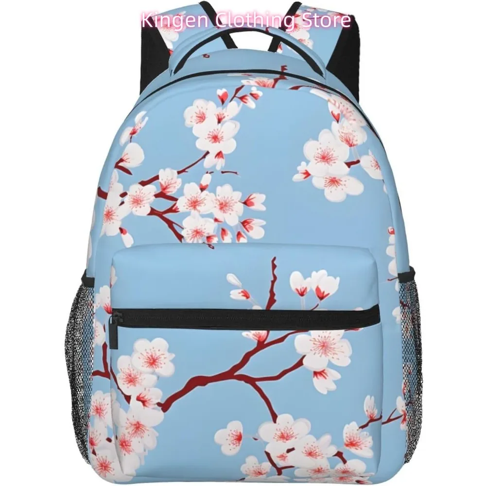 

laptop bag back to school Cute Cherry Print Lightweight Laptop Backpack Lightweight Multipurpose Travel Casual Daypack Unisex C