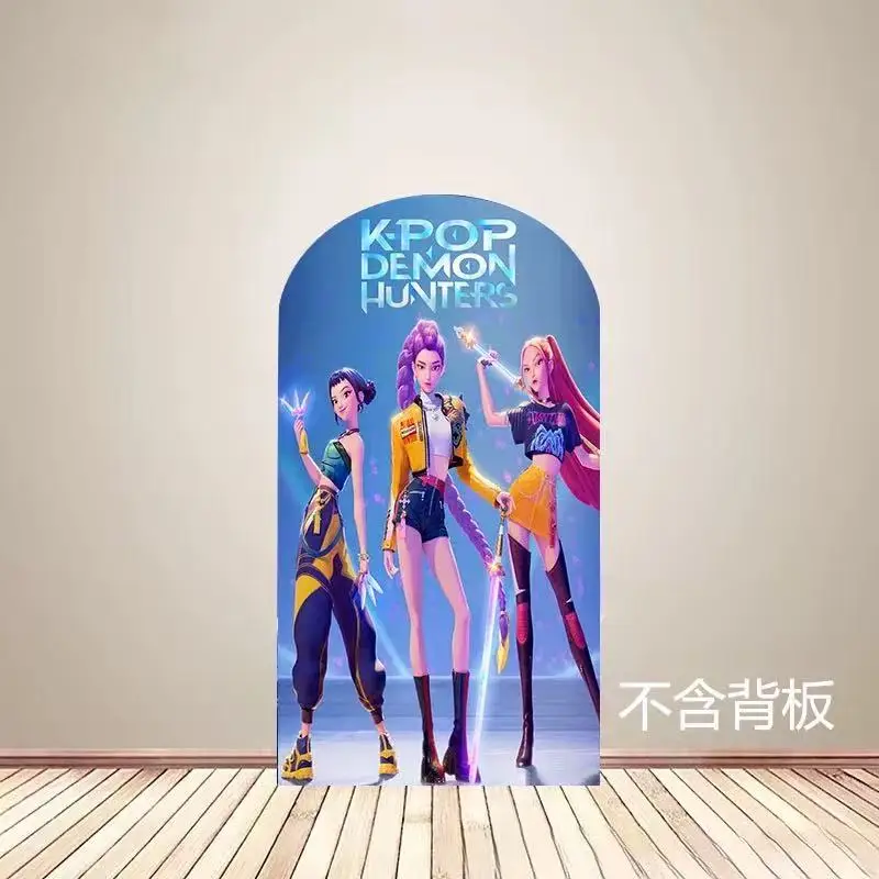 1 قطعة KPop شيطان الصيادين قوس حامل غطاء KPop عيد ميلاد موضوع خلفية غطاء قوس