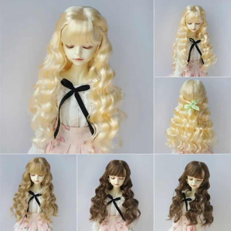 1/8 1/6 1/4 1/3 JD855 Lange Prinses Terug Gebonden Yaki Wave BJD pruik met top huid technics OB11 YOSD MSD SD DOD Blythe Haar