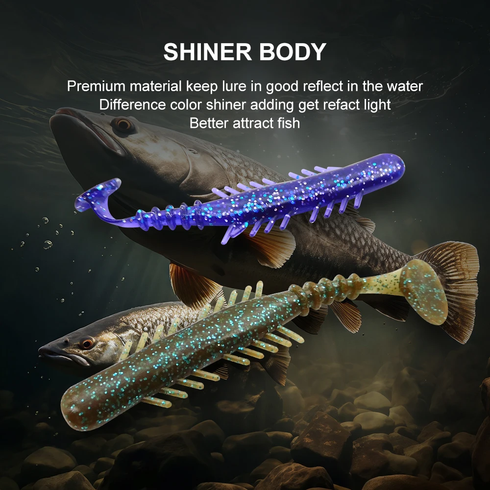 Bugsy Shad ESFISHING – Señuelo de vinilo swimbait para spinning - imagen 5