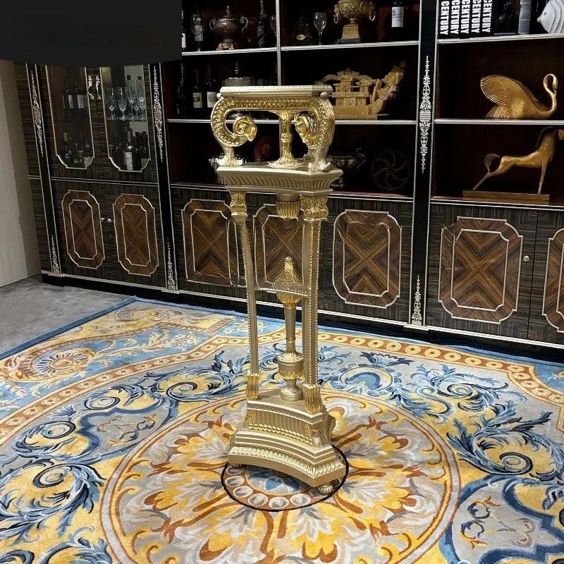 European court luxury carved rack floor-to-ceiling neoclassical flower pot rack furniture