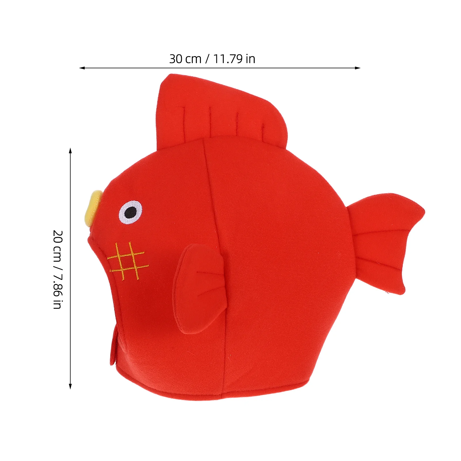 조정 가능한 퍼퍼 물고기 모자 레드 만화 모자 할로윈 파티 코스프레 재미있는 사진 소품 어린이 성인 착용 가능한 액세서리