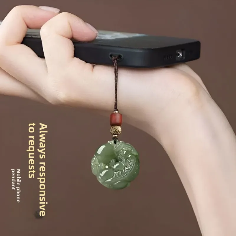 Mobile Phone Pendant: The Auspicious Pixiu That Fulfills All Wishes, Ancient Style Mobile Phone Chain, Lanyard, Bag Decoration
