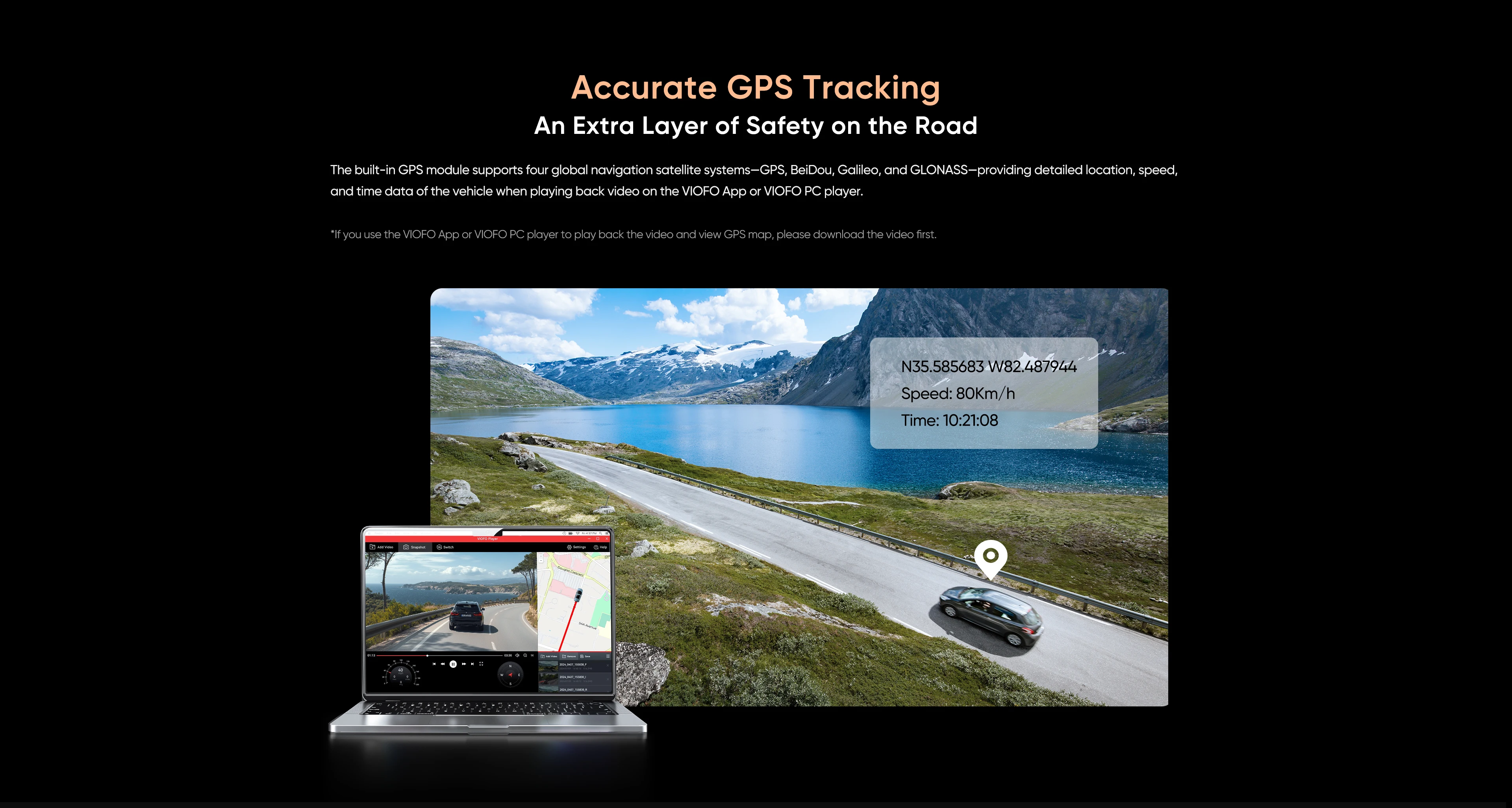 VIOFO A329S 2CH 4K 60FPS+2K HDR GPS Wi-Fi 6 Dash Cam with Sony STARVIS 2 Sensor, Support SSD Storage, Low Power Impact Detection