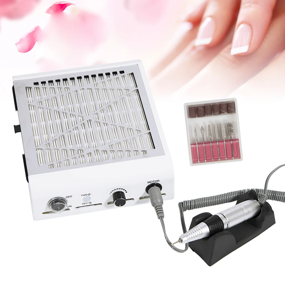 80W Vacuum Cleaner Nail Dust Collector Manicure Nail Grinder