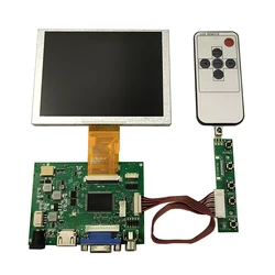 ZJ050NA-08C 640X480 50Pins LCD Display Monitor Panel HDMI+VGA+AV Driver Board Speaker